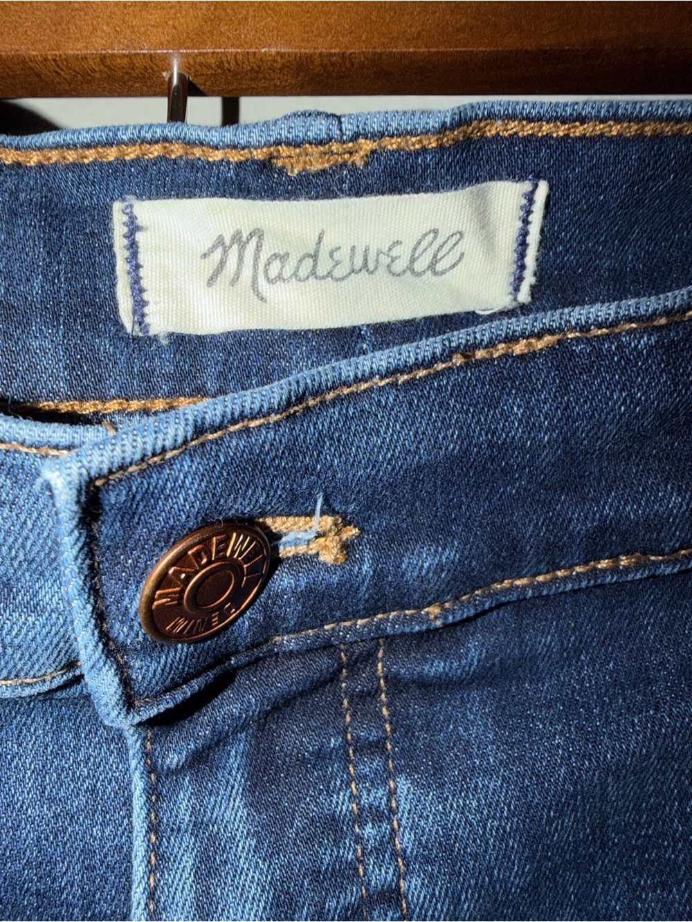 Madewell 10” High Rise Skinny Jeans Women’s Plus Size 35 Dark Wash Stretch - Picture 4 of 9